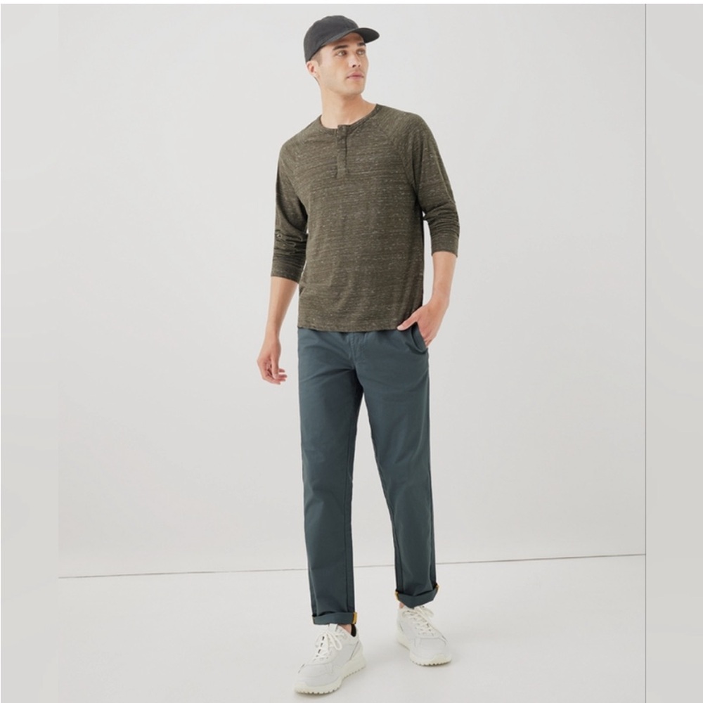 Pact XL Woven twill roll up pants
